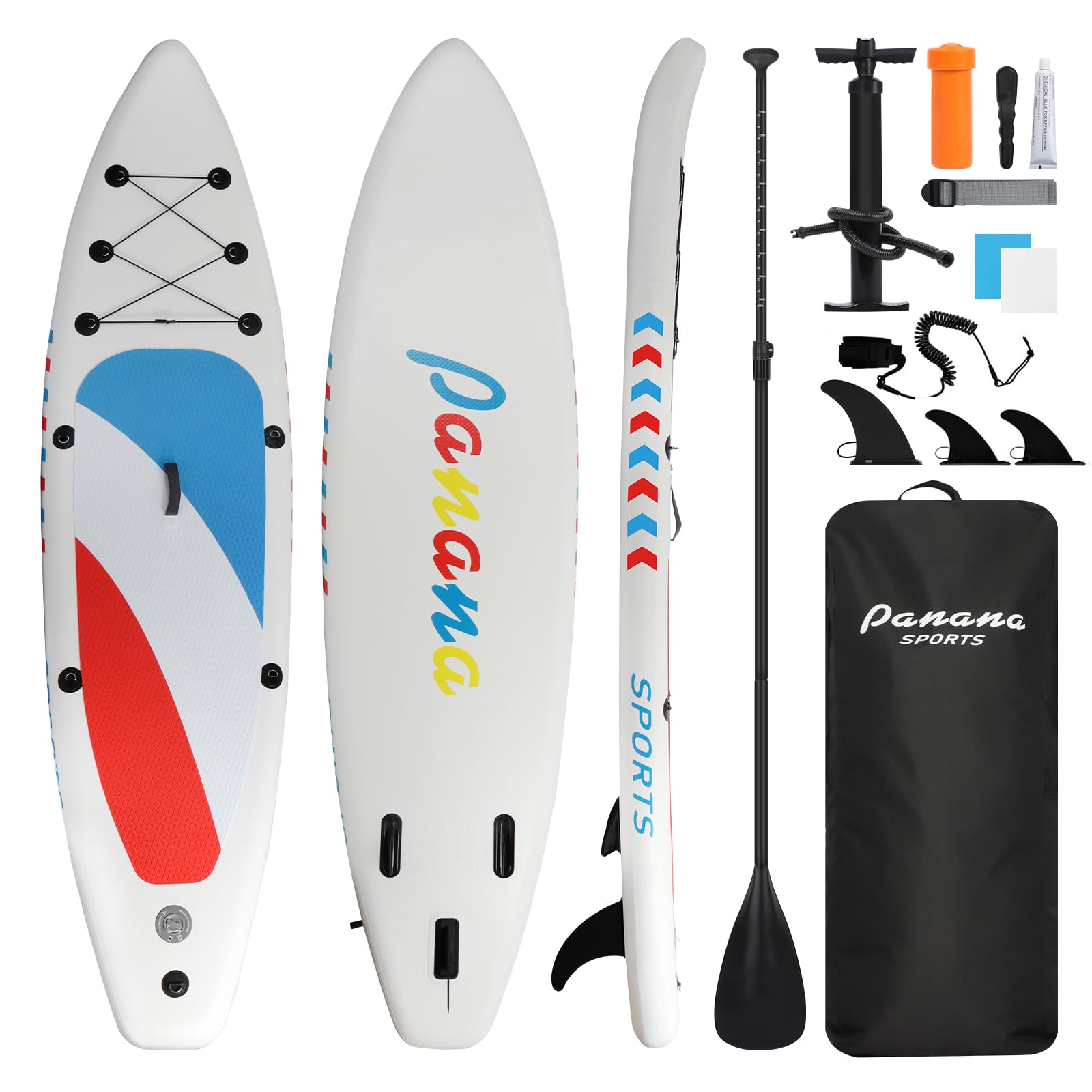 Inflatable Stand Up Paddle Board SUP with Accessories - Lightweight Adjustable Paddle, Non-Slip Deck - Complete Surf Kit for Adults & Youth - Perfect for Lakes, Rivers & Ocean Recreation