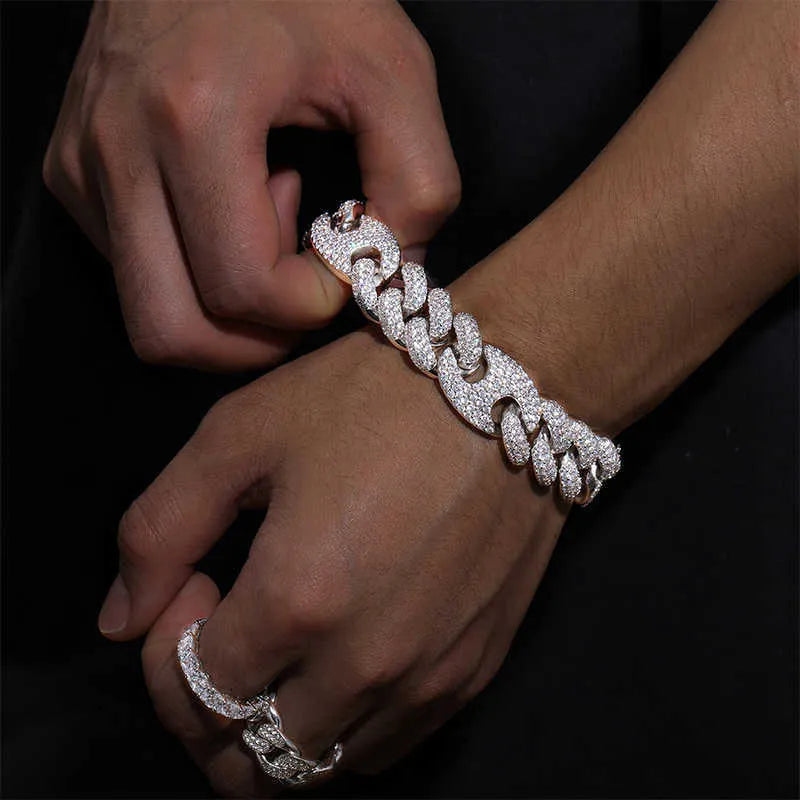 8.5mm Iced Out Diamond Moissanite Tennis Bracelet for Women - Luxury Cubic Zirconia Jewelry Gift for Anniversary, Birthday & Special Occasions | Perfect for Parties, Weddings & Evening Events