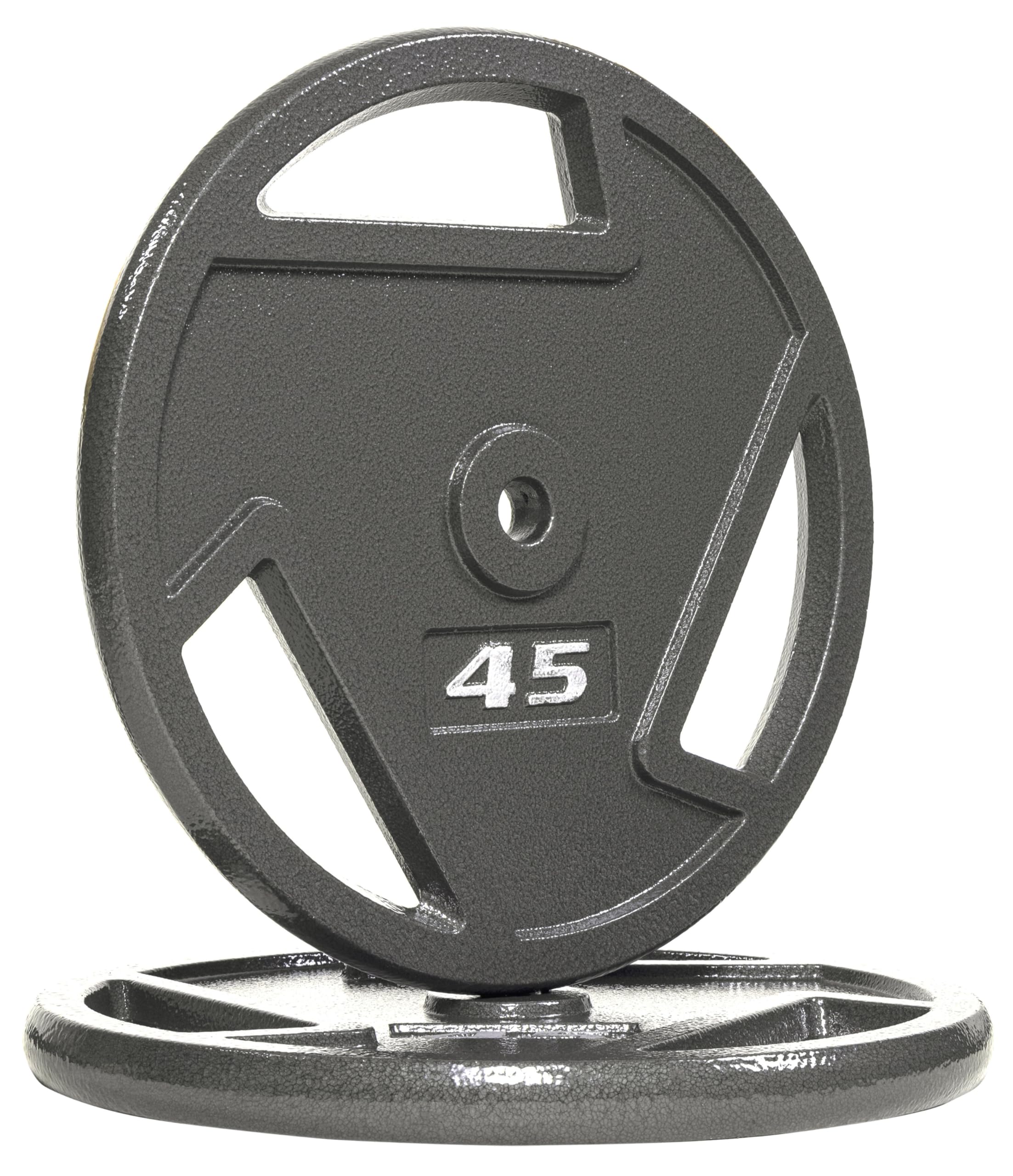 Signature Fitness 1-Inch Cast Iron Weight Plates - Standard Olympic Weight Plates for Strength Training, Weightlifting & CrossFit - Perfect for Home Gym, Commercial Gym & Powerlifting Workouts
