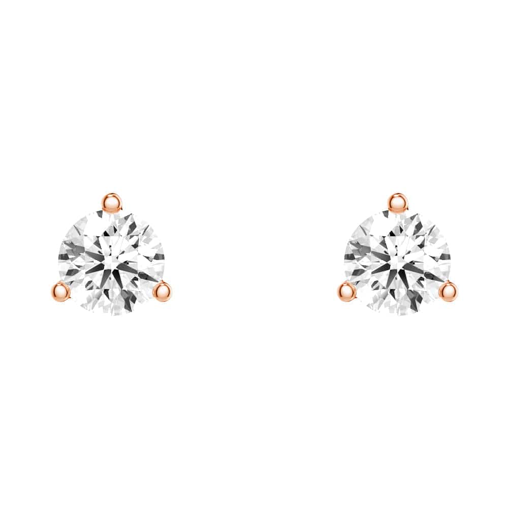 2 Carat (ctw) Round Moissanite Stud Earrings - 3 Prong Solitaire Setting - Perfect for Weddings, Anniversaries & Everyday Elegance
