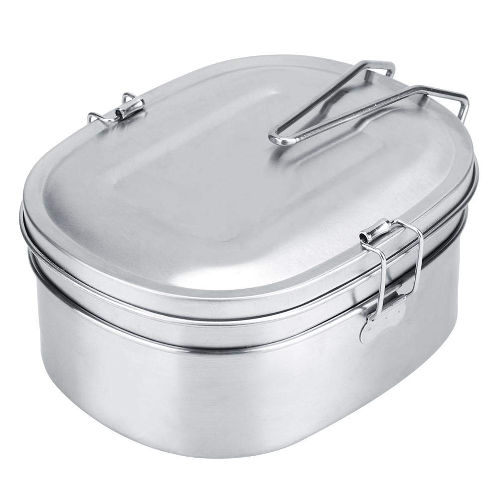 Premium Stainless Steel Lunch Box - Double Layer Bento Food Container for Adults & Kids | Leak-Proof, Eco-Friendly & Durable | Ideal for Office, School, Outdoor Travel & Picnic