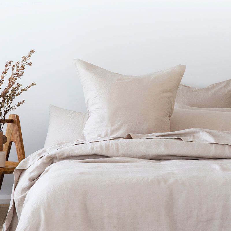 Premium 100% Linen Pebble Quilt Cover Set - King Size Bedding | Breathable & Soft for All Seasons | Perfect for Master Bedroom, Guest Room & Luxury Hotels