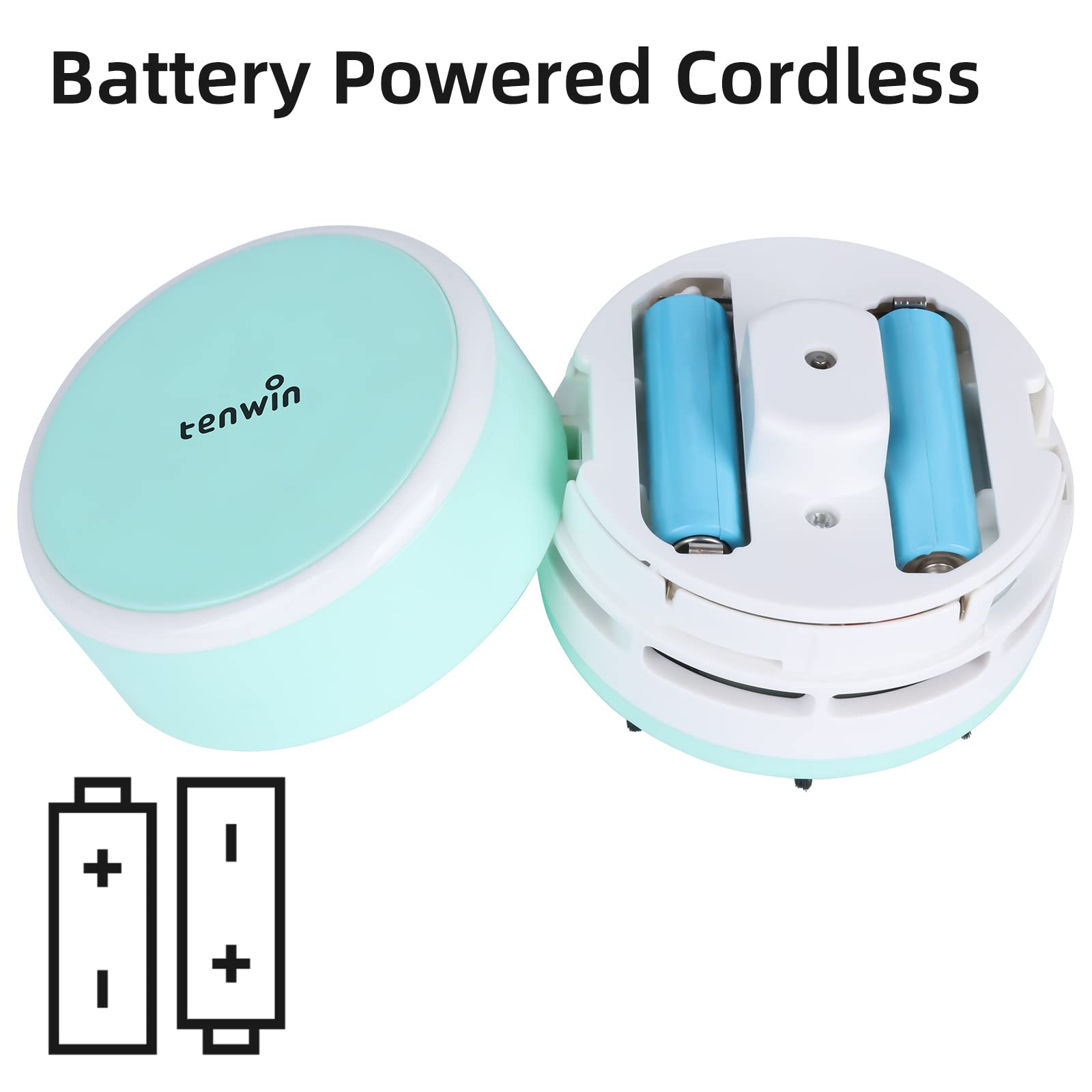 Portable Cordless Mini Vacuum Cleaner - Handheld Desktop Dust Sweeper with Strong Suction & Low Noise, Battery Operated (Battery Not Included) | Perfect for Home, Office, School, Car & Keyboard Cleaning