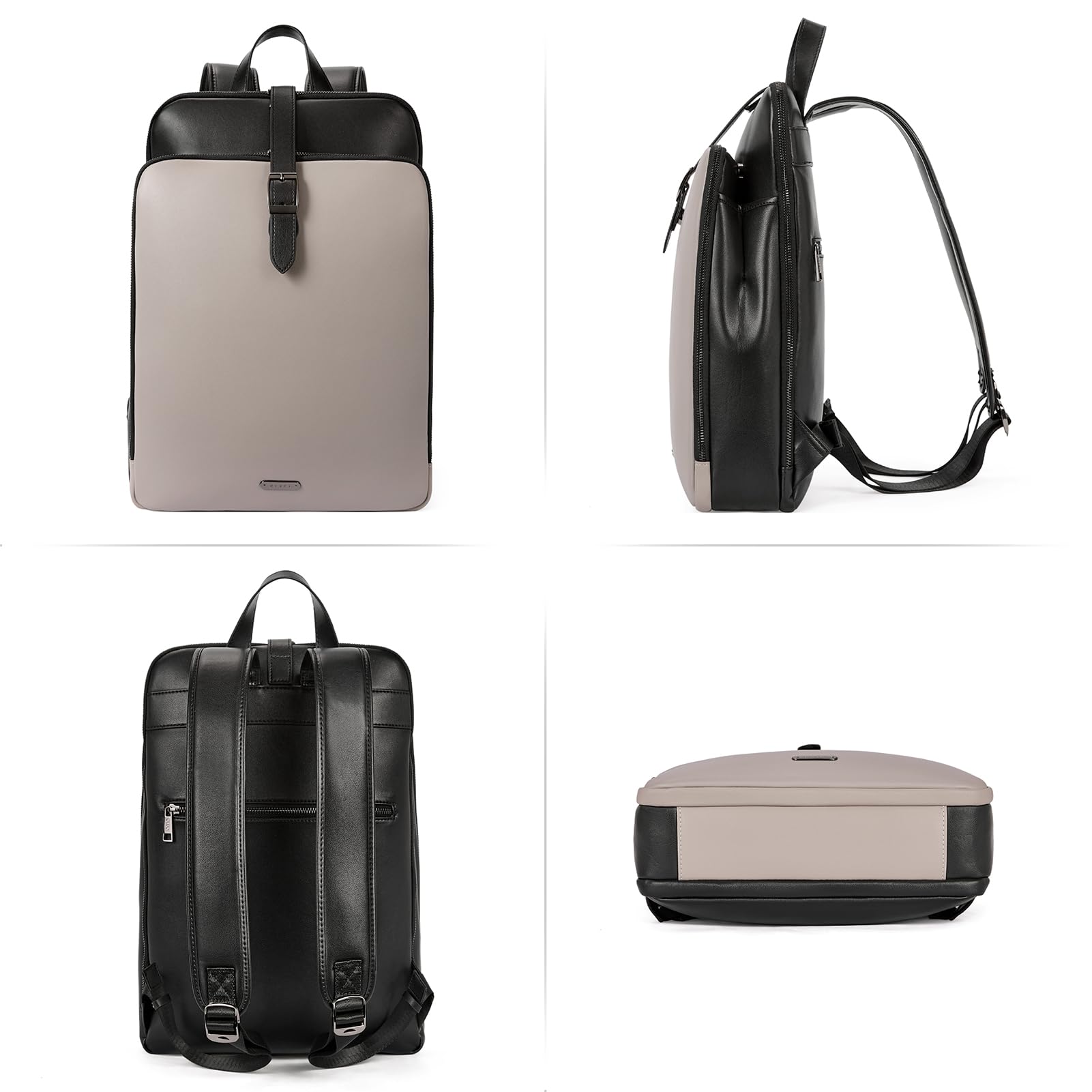 CLUCI Genuine Leather Backpack for Women - 15.6 Inch Laptop Bag, Large Work Backpack with USB Charging Port - Perfect for Business Travel, College & Daily Commute