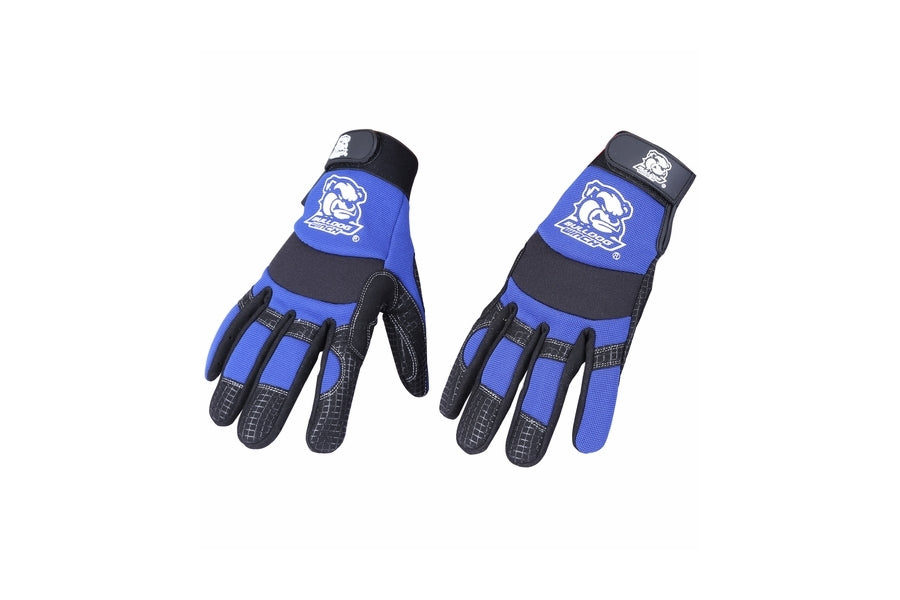 Bulldog Winch Trail Gloves - Heavy Duty Work Gloves for Off-Roading, ATV, UTV & Towing - XL Size in Blue & Black - Perfect for Outdoor Adventures, Construction & Tough Jobs