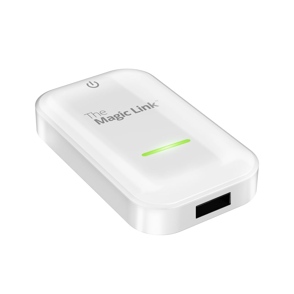 Original Wireless CarPlay Adapter - Magic Link Dongle for iPhone | Convert Wired to Wireless CarPlay | Seamless Wireless Control | Compatible with US Cars | White | Perfect for Commuting, Road Trips & Hands-Free Driving