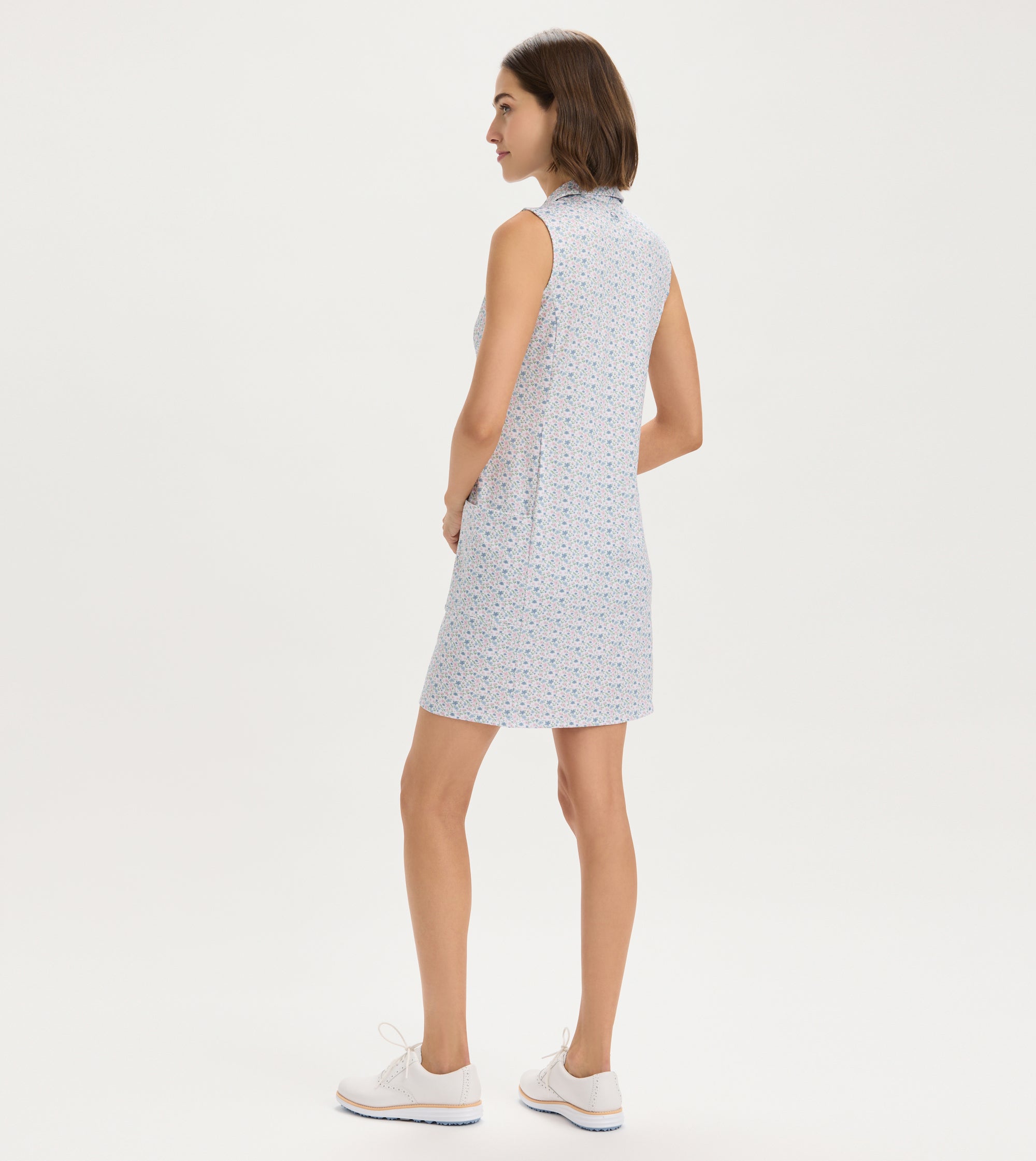 Mini Floral Sport Dress - Women's Athletic Floral Print Dress for Running, Yoga & Gym Workouts