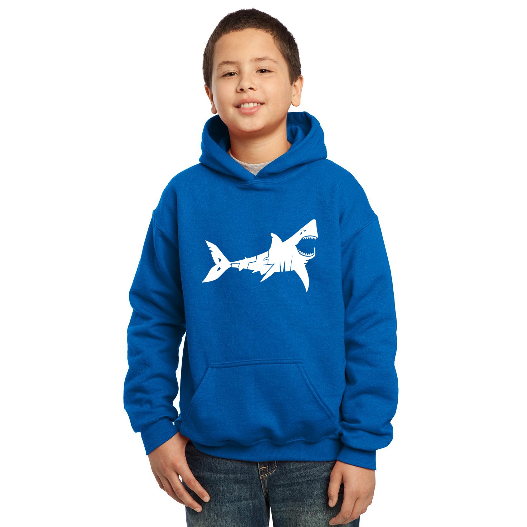 LA POP ART Boys' Word Art Hooded Sweatshirt - BITE ME Graphic Pullover | Trendy Streetwear Hoodie for Teens | Perfect for Casual Wear, School & Urban Fashion