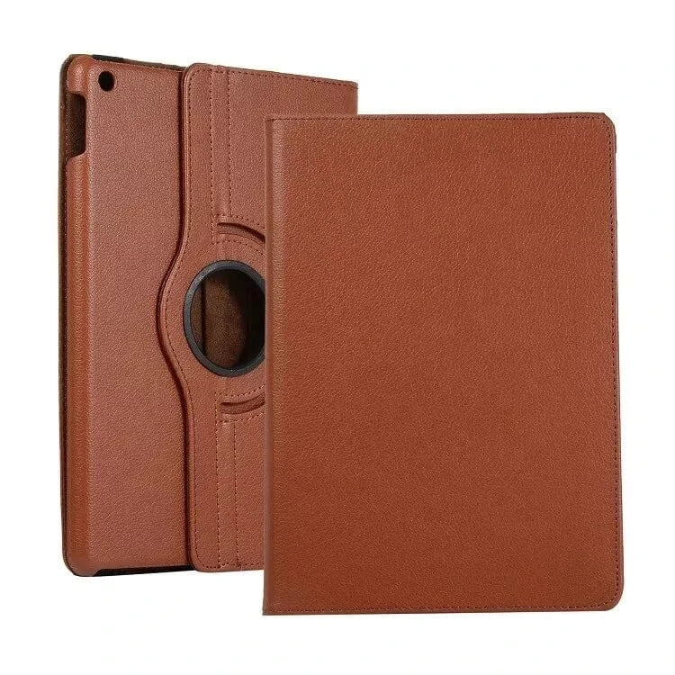 360° Rotating Genuine Leather Smart Case Cover for iPad Air 3 (3rd Generation) 10.5 Inch - Premium Brown Protective Stand Case | Perfect for Work, Travel & Home Use