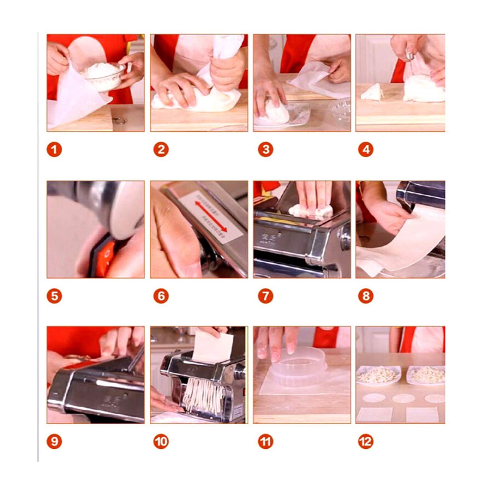 LIJCC Electric Pasta Maker Machine - Multifunction Noodle Rolling & Dumpling Maker for Home Use | Perfect for Italian Pasta, Asian Noodles & Homemade Wontons | Kitchen Essentials for Pasta Lovers