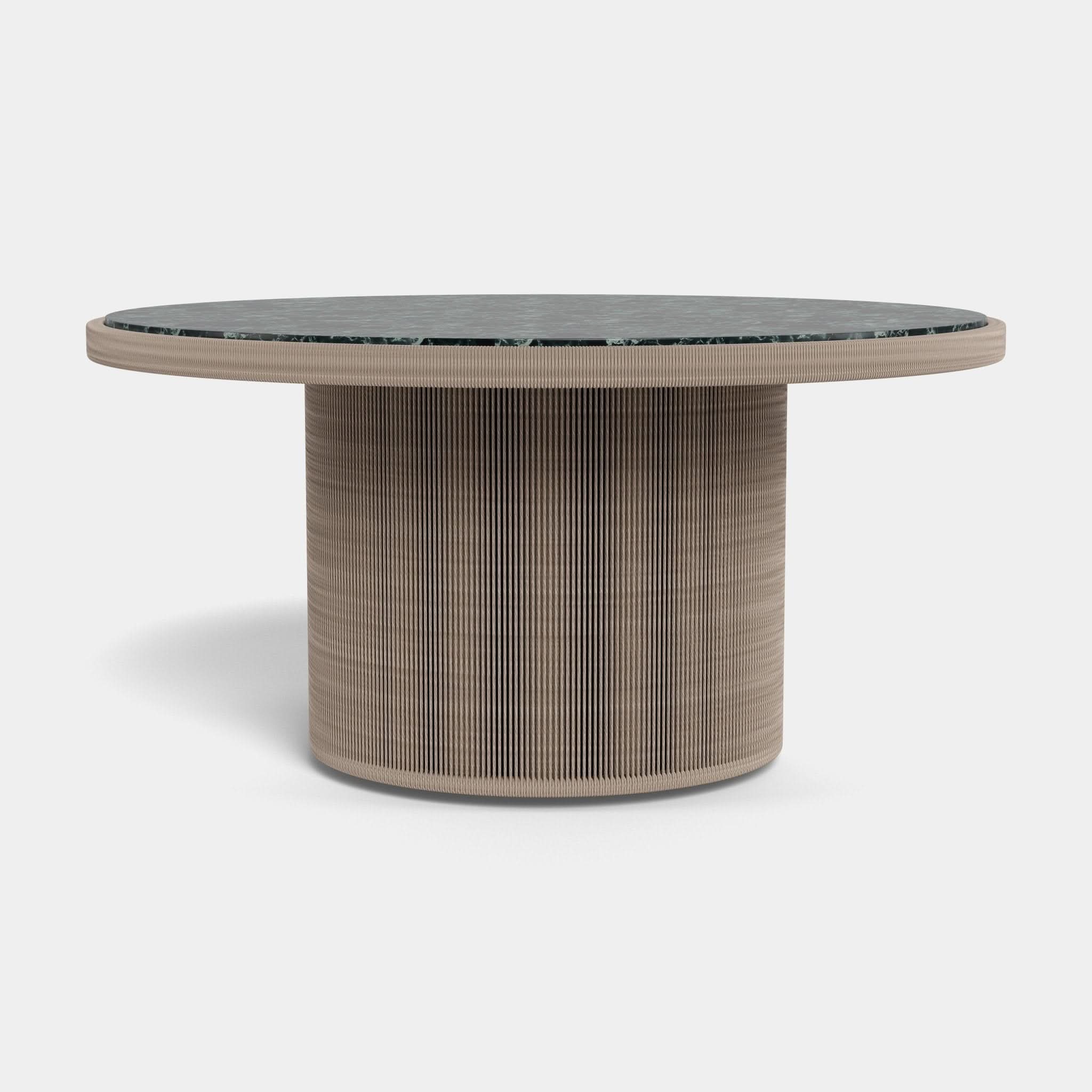 Formentera 60-inch Round Dining Table - Modern Wooden Kitchen Table for Small Spaces, Perfect for Breakfast Nook or Apartment Dining Area