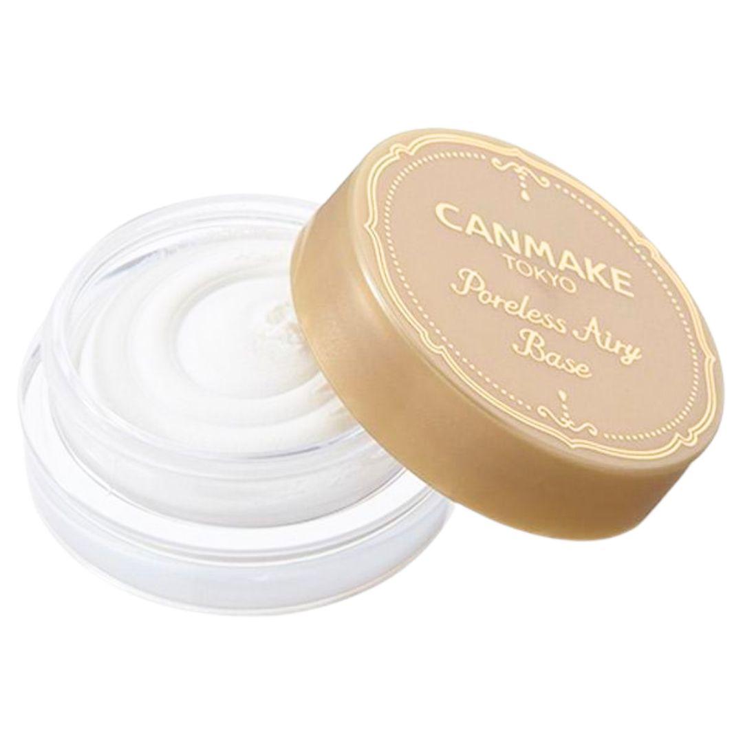 Canmake Poreless Airy Base Pore Blurring Primer No.01 Pure White 9g - Lightweight Makeup Primer for Flawless Skin, Perfect for Daily Wear & Special Occasions