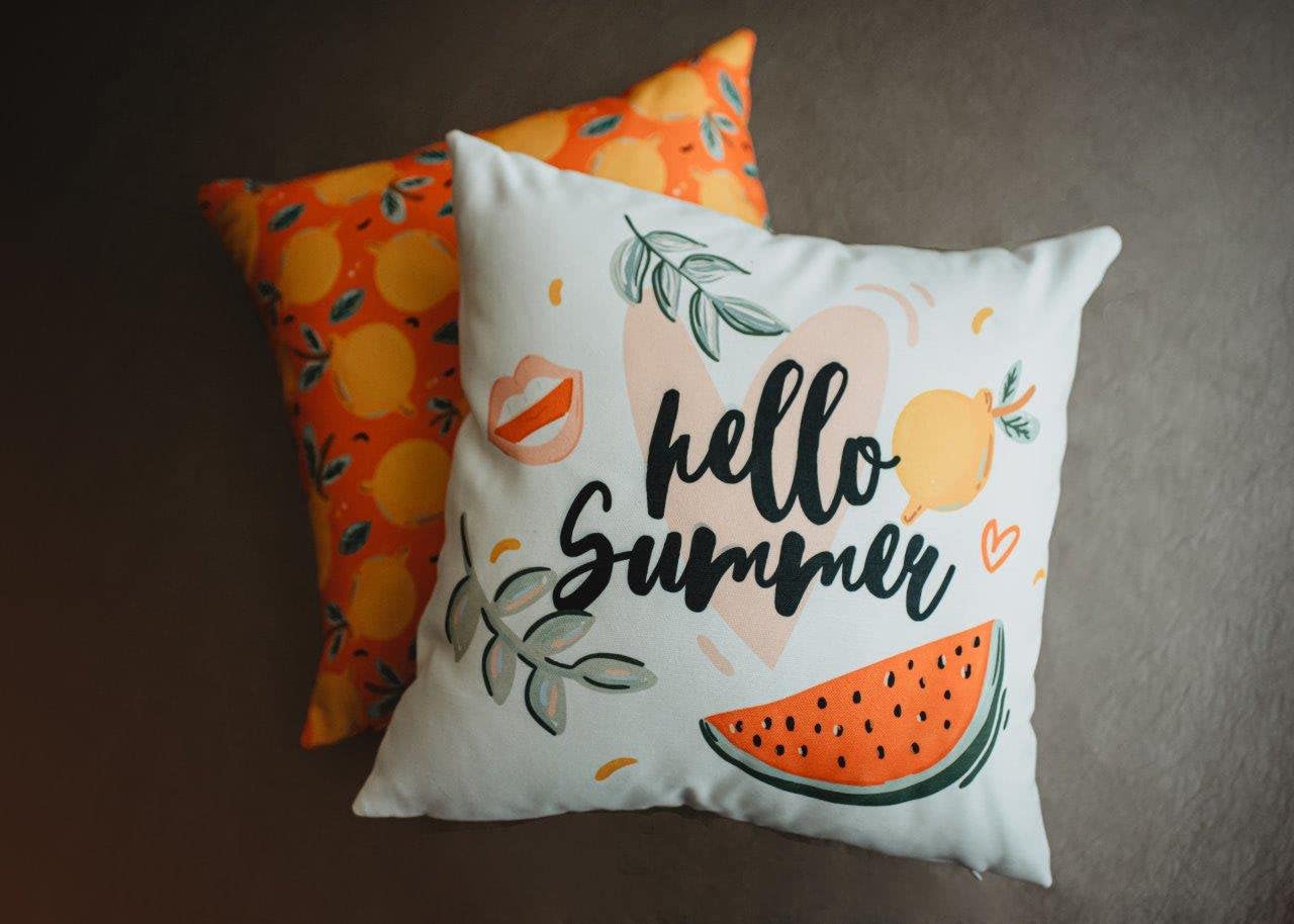 Vintage Watermelon Throw Pillow Cover - Summer Home Decor for Living Room, Bedroom & Kids Room - Cute Gift Idea for Housewarming & Birthday