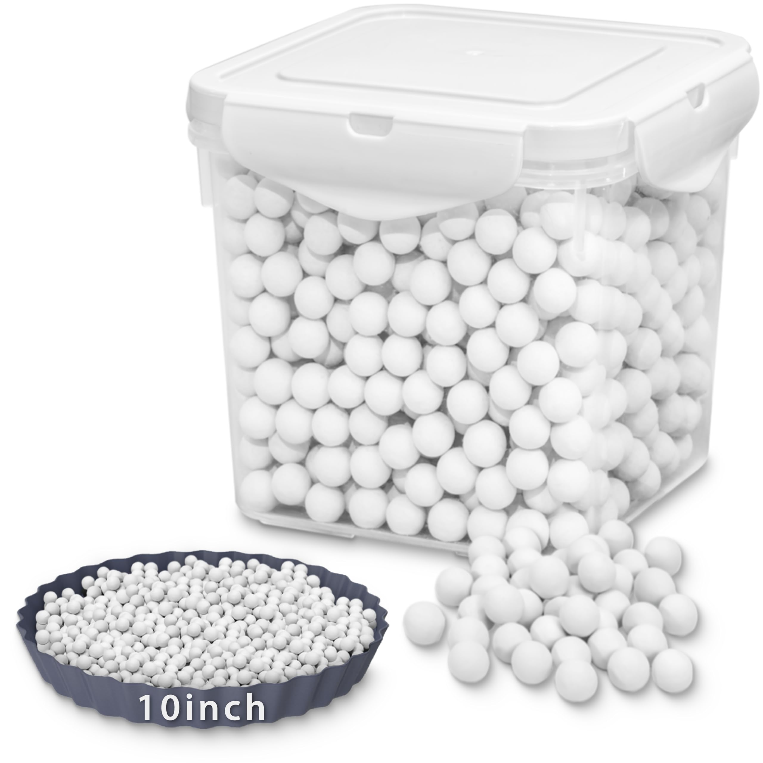 2.2 LB Ceramic Pie Weights for Blind Baking - Natural Stoneware Baking Beads with Storage Box | Perfect for Pie Crusts, Tarts & Quiches (Set of 200) | Prevent Shrinking & Bubbling During Baking