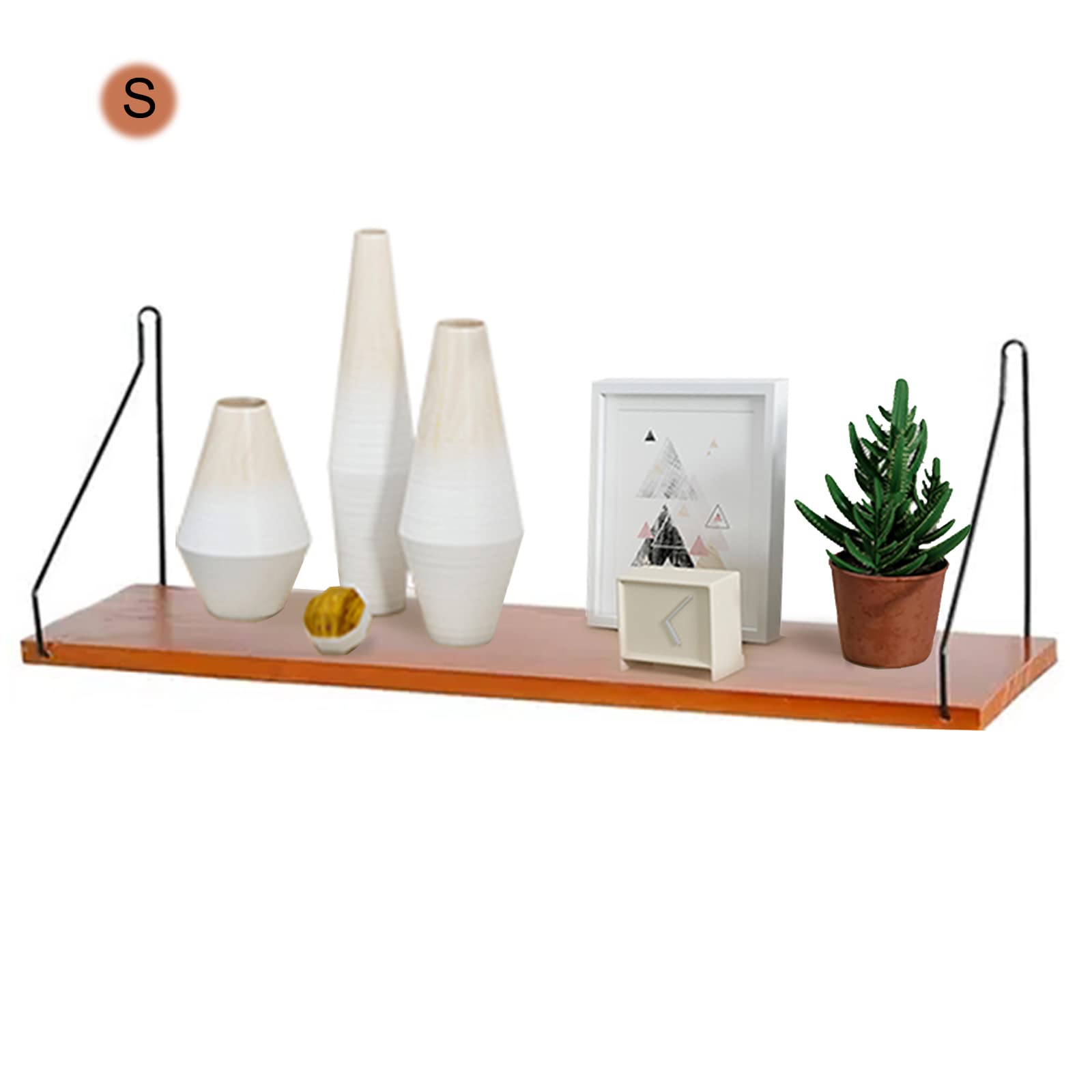 Floating Storage Wall Shelves - Rustic Wood Geometric Shelves for Living Room, Bathroom & Kitchen Decor | Space-Saving Wall Organizer for Home & Office Use