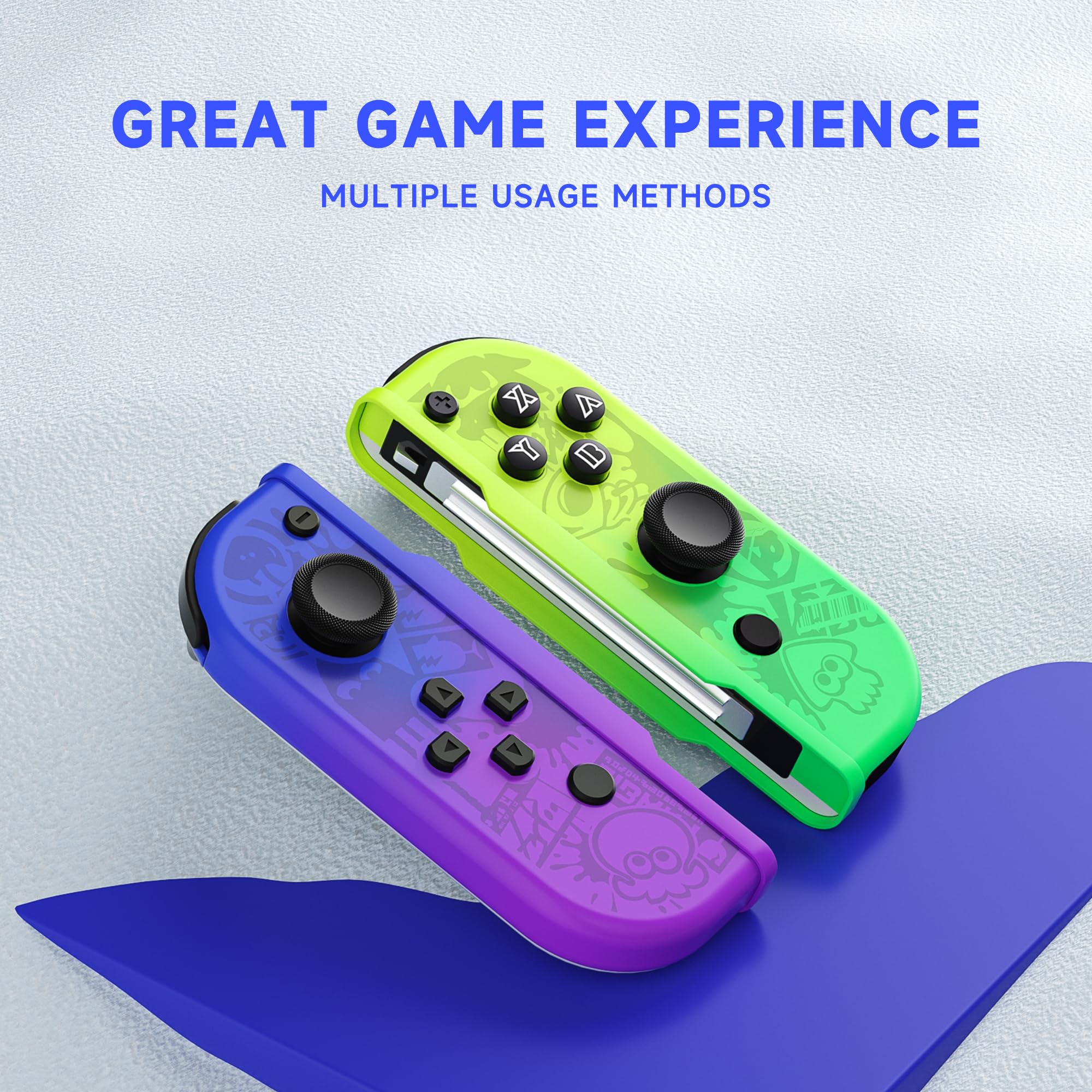 Wireless Joypad Controller for Nintendo Switch - Compatible Left & Right Remote with Dual Vibration, Wake-up & Screenshot Function | Perfect for Gaming, Multiplayer Sessions & Family Entertainment