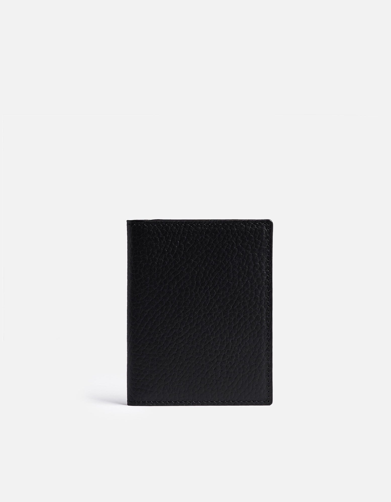 Textured Black Vertical Wallet for Men - Slim RFID Blocking Leather Card Holder - Perfect for Travel, Business & Everyday Use