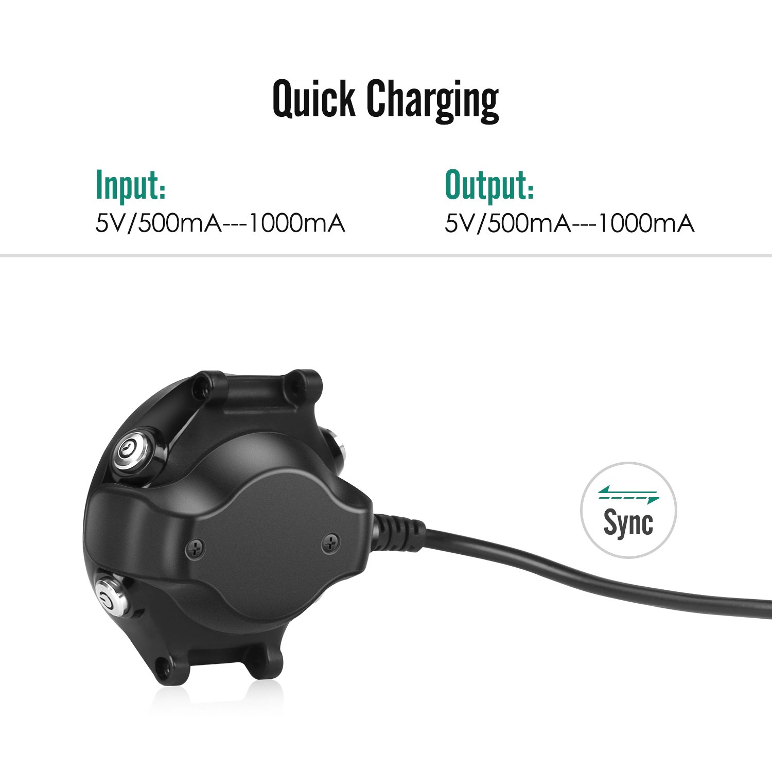MoKo USB Charger Dock for Garmin Forerunner 620 - Sync & Charge Cradle with 1M Cable - Compatible with Forerunner 620 Smartwatch (Black) - Perfect for Workouts, Running & Fitness Tracking