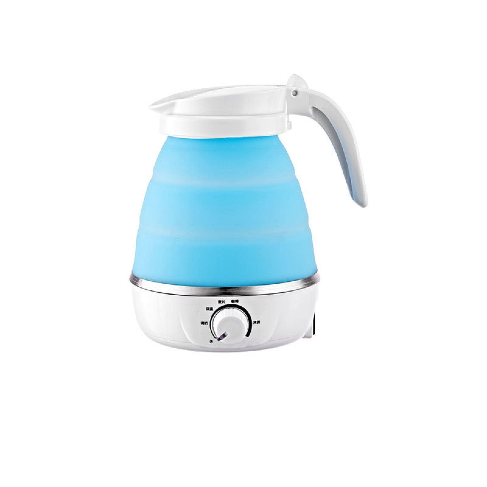 Foldable Electric Kettle - Mini Travel Silicone Kettle with Stainless Steel Base, BPA-Free & Portable for Camping, Hiking, Dorm, Office & Winter Outdoor Use