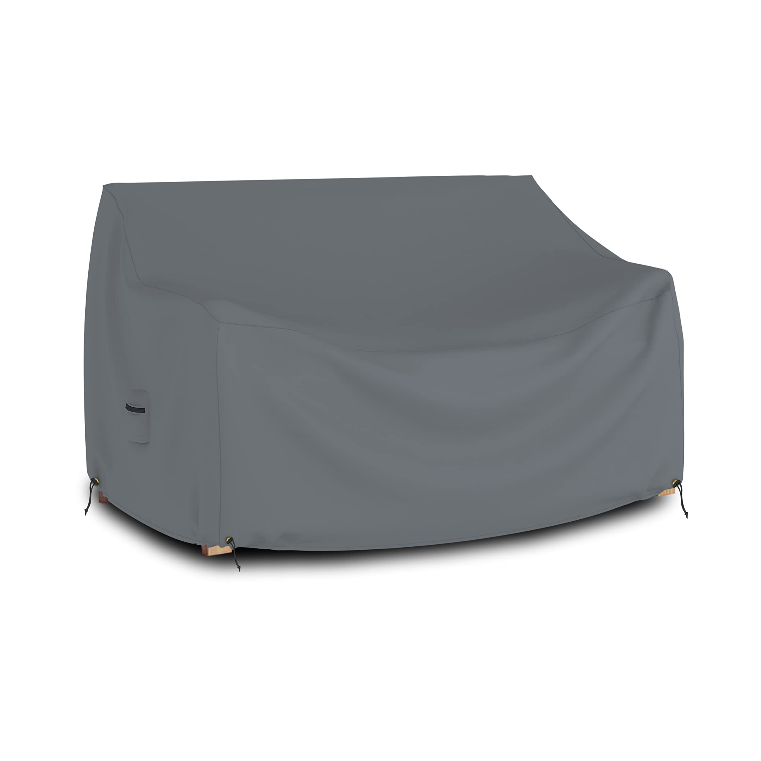 Waterproof UV Resistant Outdoor Loveseat Sofa Cover - 12 Oz Heavy Duty Patio Furniture Bench Cover with Air Vents & Drawstrings (62