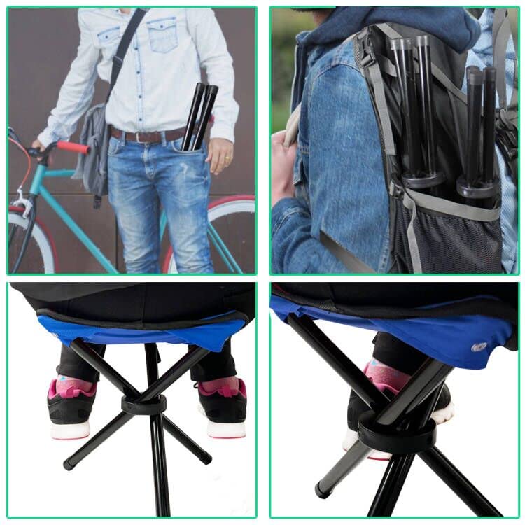 Portable Folding Camping Stool - Lightweight Outdoor Chair with 11.02