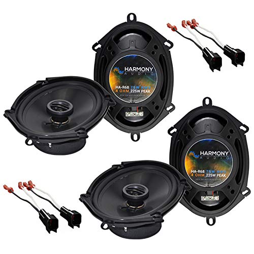 2005-2009 Ford Mustang Speaker Upgrade Kit - HA-R68 5x7/6x8 Factory Replacement Speakers (225W) & HA-725600 Wiring Harness | Premium Sound System for Car Audio Enhancement | Perfect for Road Trips & Music Lovers