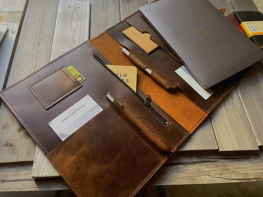 Premium Genuine Leather MacBook Air Sleeve Case - 13 Inch Laptop Protective Cover with Soft Interior | Perfect for Office, Travel & School Use