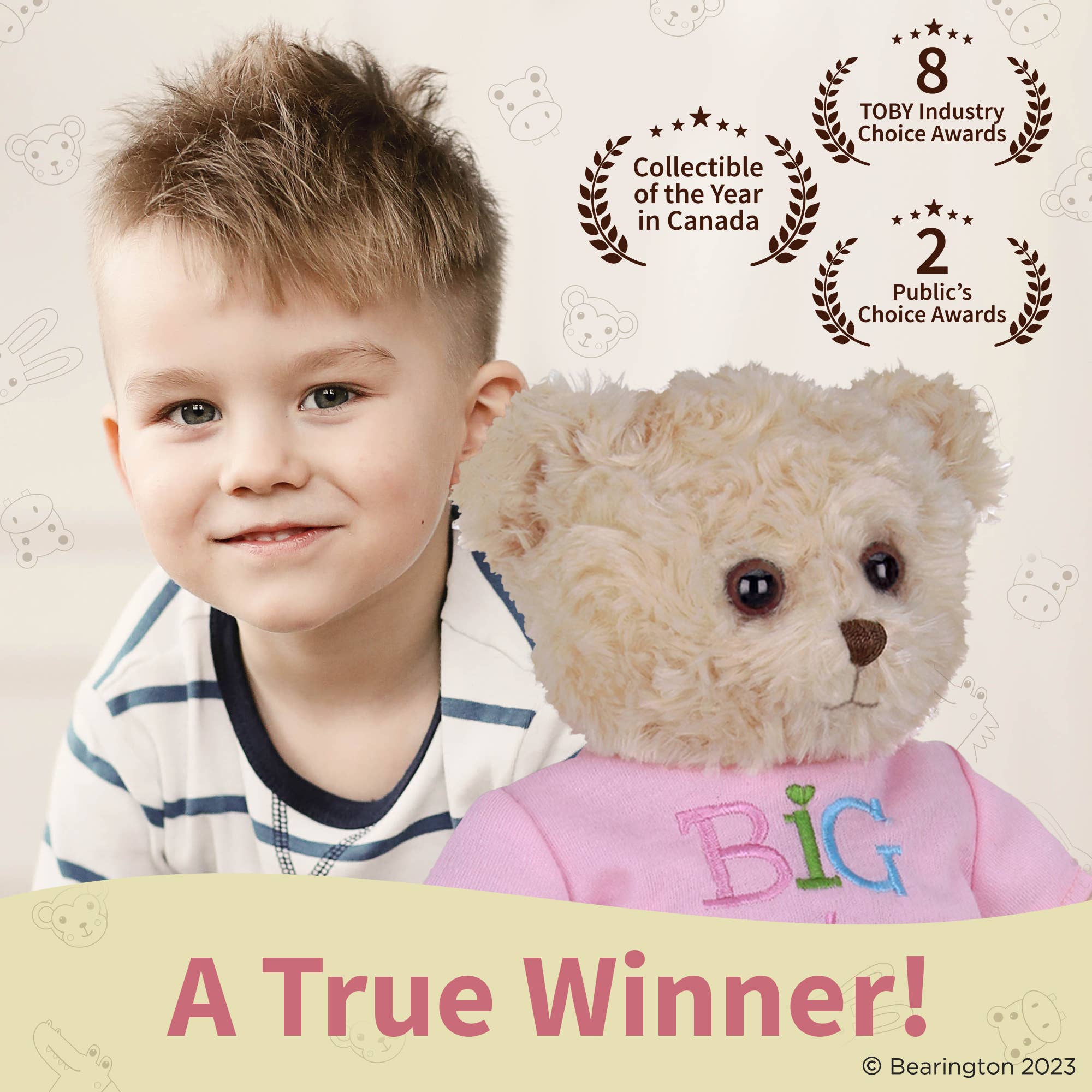 Big Sister Bear Plush Toy - Cute & Soft Stuffed Animal for Kids, Perfect for Gifts, Birthdays & Nursery Decor
