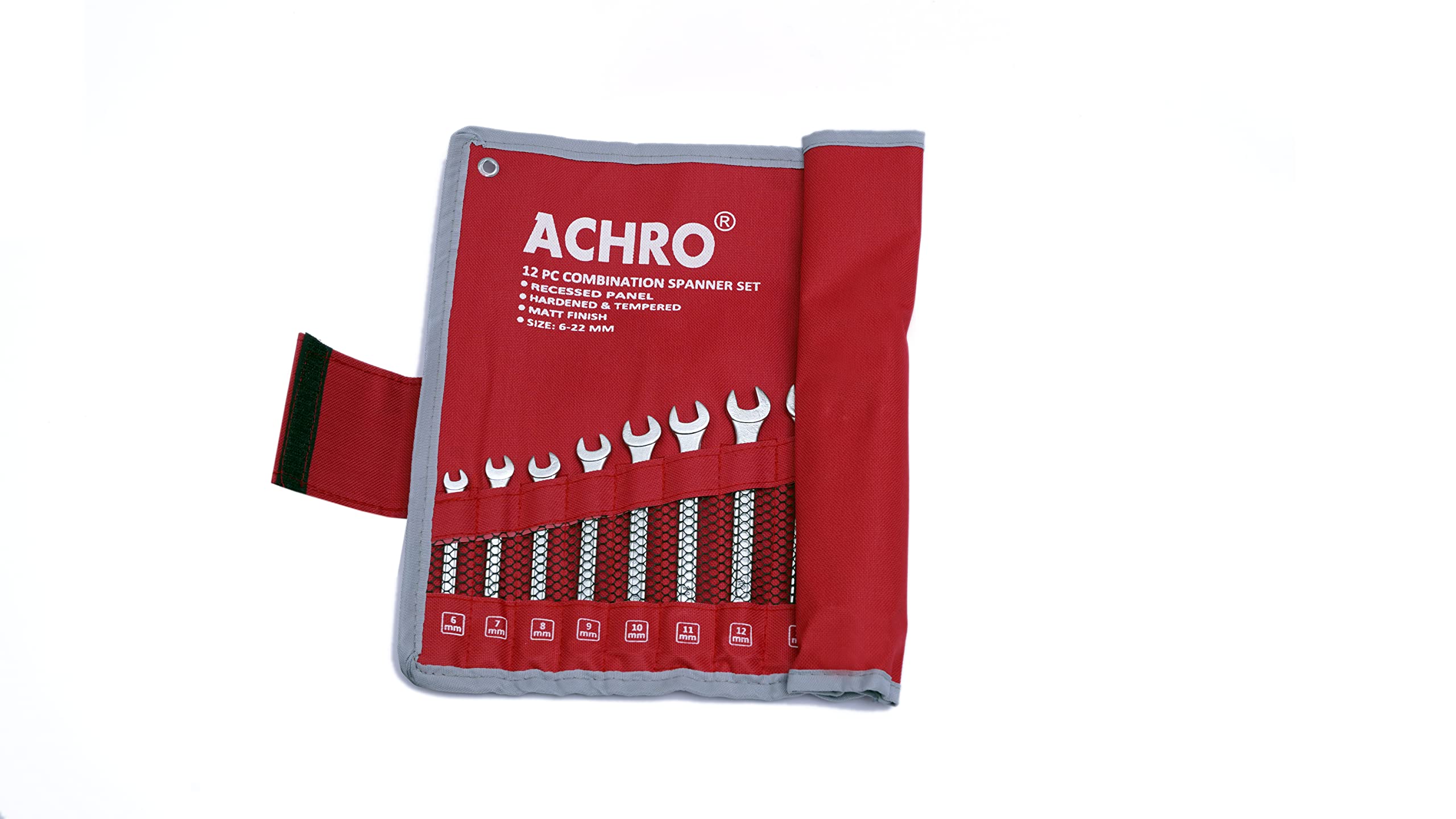 ACHRO 918 Universal 18-Piece Tool Kit Set for Home, Garage, Car, Bike & Industrial Use - Includes 6-Piece Screwdriver Set & 12-Piece Combination Spanner Set - Perfect for DIY Repairs, Maintenance & Professional Work