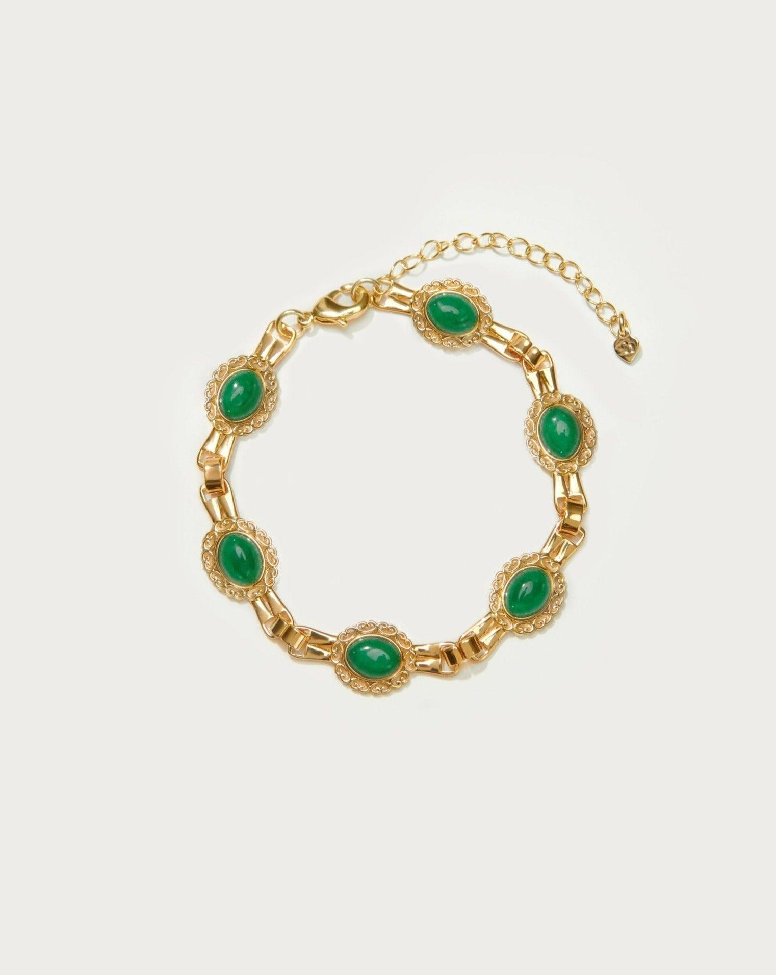Esmeralda Bracelet for Women - Elegant Green Gemstone Beaded Bracelet - Perfect for Gifts, Parties & Everyday Wear