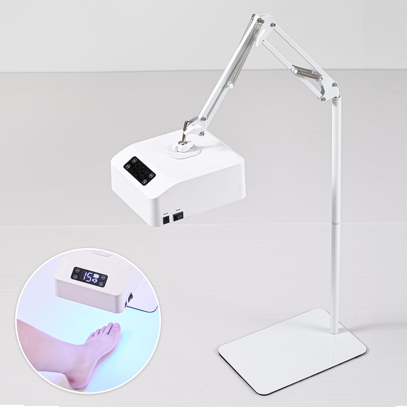 35W Rechargeable UV LED Nail Lamp with Smart Sensor - Wireless Gel Polish Curing Light for Fingernails & Toenails | Portable Floor Lamp for Home & Salon Nail Care