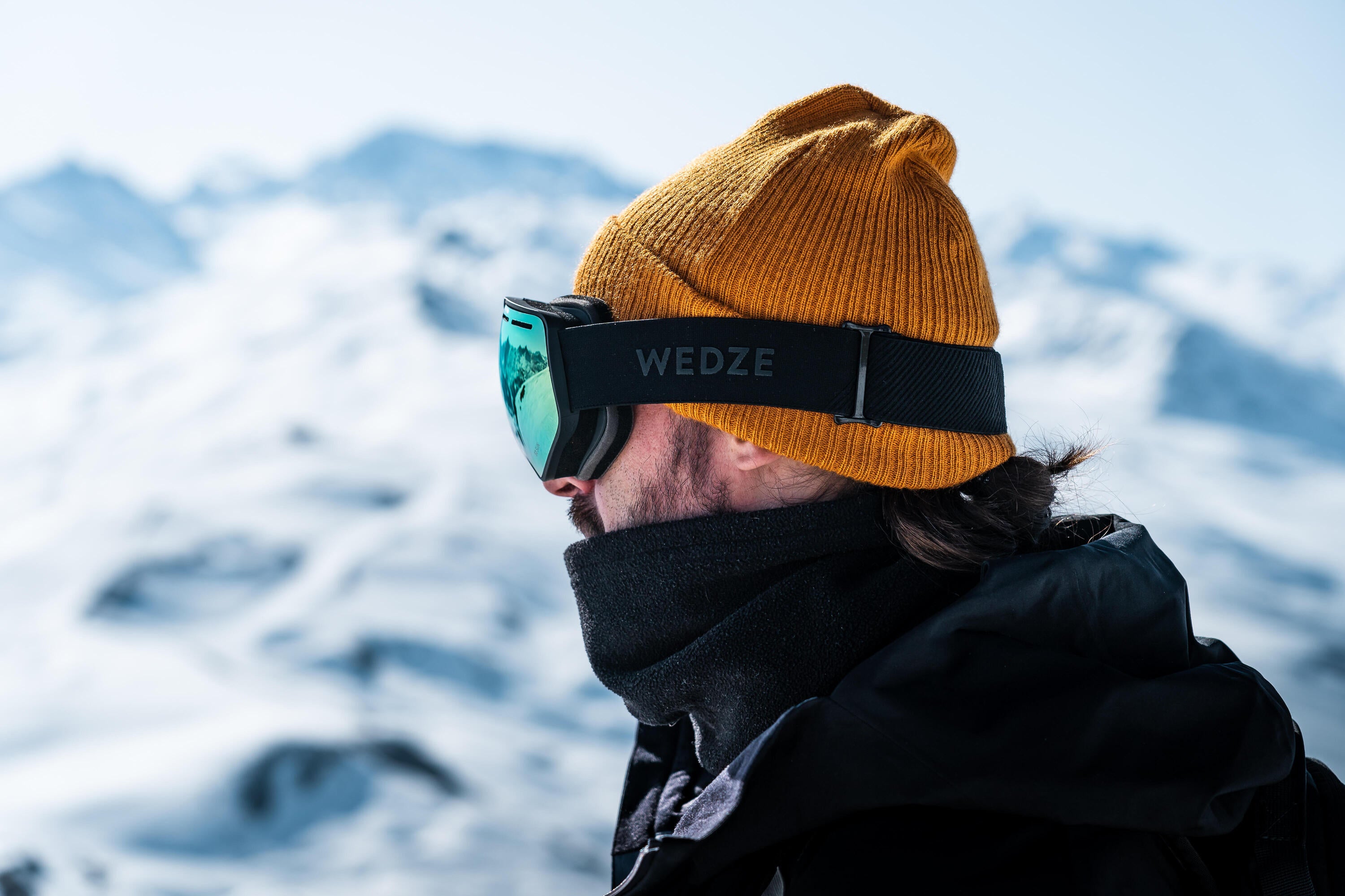 Wedze Fisherman Knit Beanie - Warm Winter Hat for Men & Women - Soft Acrylic Wool Blend - Outdoor Skiing, Hiking, and Casual Wear