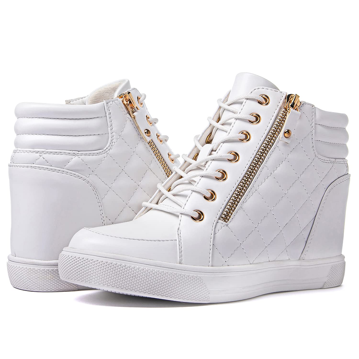 GLOBALWIN Women's Ankle Boots Wedge Sneakers - Comfortable Casual Shoes for Women | Perfect for Work, Travel & Everyday Wear