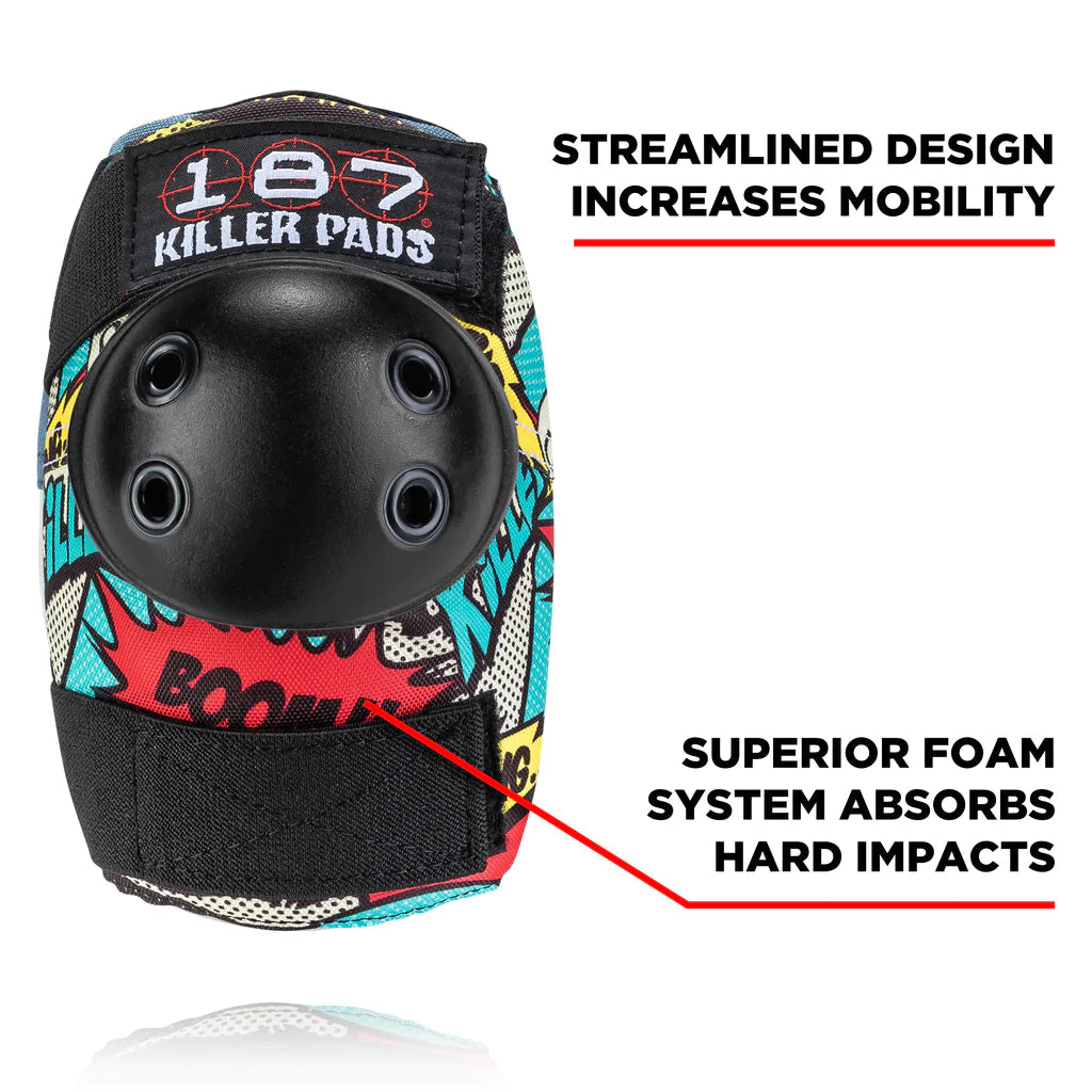 187 Knee & Elbow Pad Combo Pack - Protective Gear for Skateboarding, Cycling & Sports - Durable Impact Protection Pads for Adults & Kids - Perfect for BMX, Rollerblading & Extreme Sports