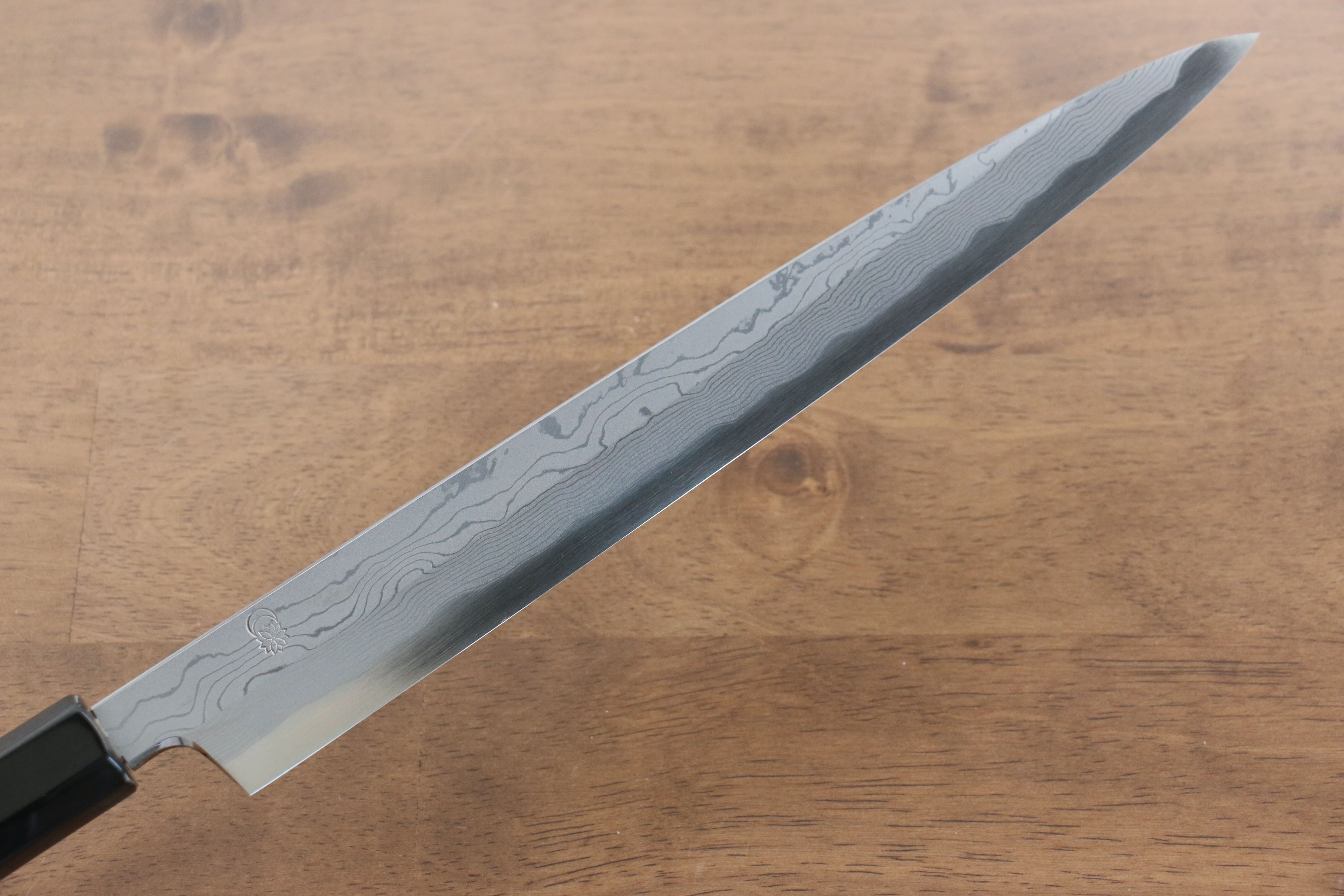 Premium Kikuzuki Blue Steel No.1 Damascus Yanagiba Sushi Knife 270mm - Magnolia Wood Handle - Japanese Chef Knife for Sushi, Sashimi & Precision Cutting - Professional Kitchen & Home Cooking Essential