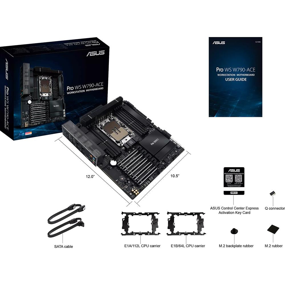 ASUS PRO WS W790 ACE Motherboard - Intel W790 Chipset, LGA 4677 Socket, DDR5 Support - Ideal for Workstations, Content Creation & High-Performance Computing