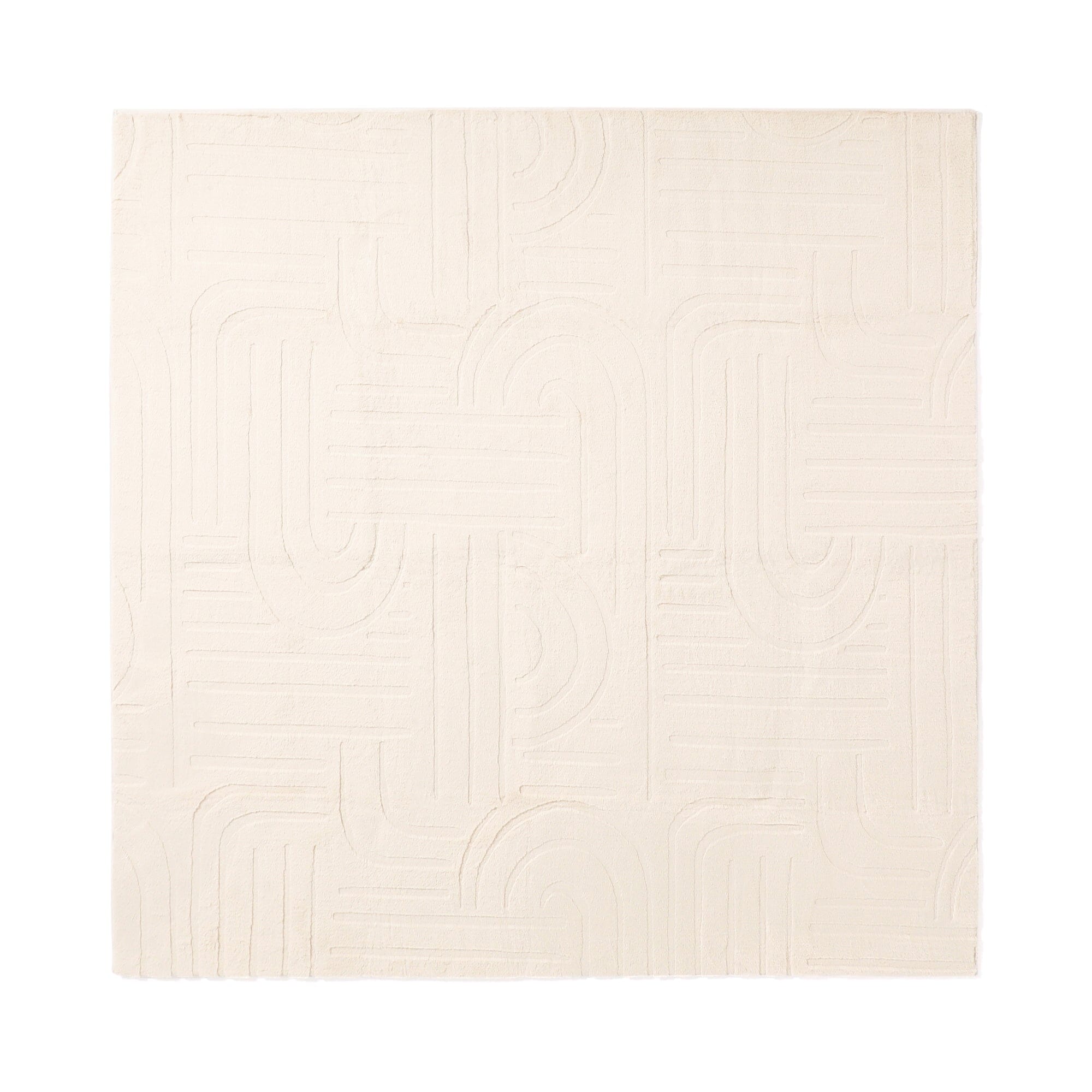 Premium Large 1900x1900 Ivory Arena Carpet Rug - Soft Plush Floor Mat for Living Room, Bedroom, and Office Decor