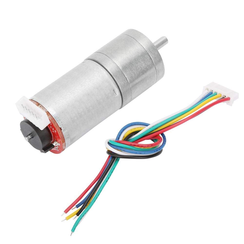 12V DC Encoder Gear Motor - Pure Copper Coil High Conductivity, Full Metal Gear Speed Reduction Motor (20RPM) - Perfect for Smart Toys, Robotics, Balance Cars & Smart Home Devices