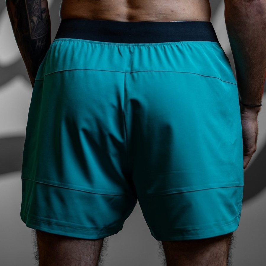 Men's Quick-Dry Workout Shorts with Pockets - Lightweight & Breathable for Running, Gym & Training - Aqua Blue