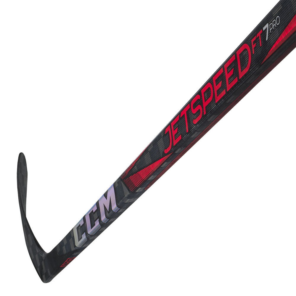 CCM Jetspeed FT7 Pro Senior Ice Hockey Stick - Lightweight Carbon Fiber Hockey Stick for Adults - Perfect for Competitive Play & Training