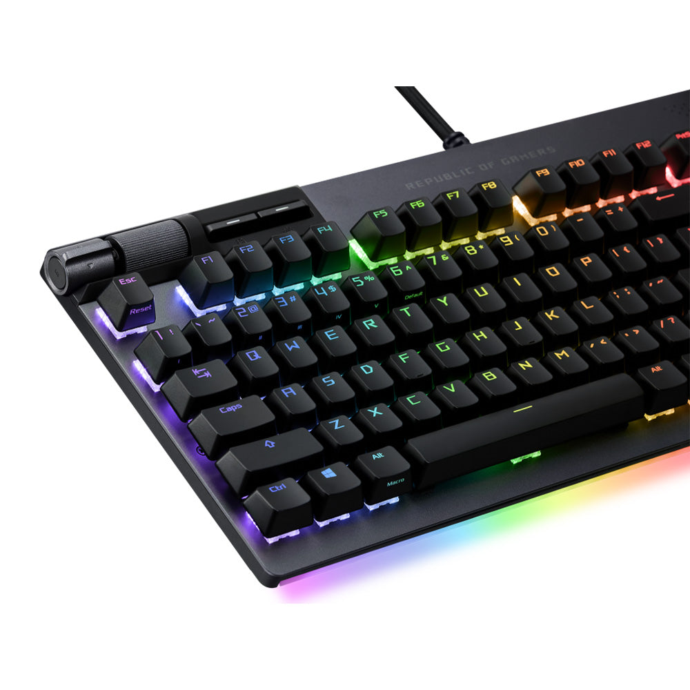 ASUS ROG Strix Flare II Animate RGB Mechanical Gaming Keyboard with ROG NX Red Switches - Wired USB Keyboard for PC Gamers, Typists & Streamers | Perfect for FPS, MOBA & Esports Gaming