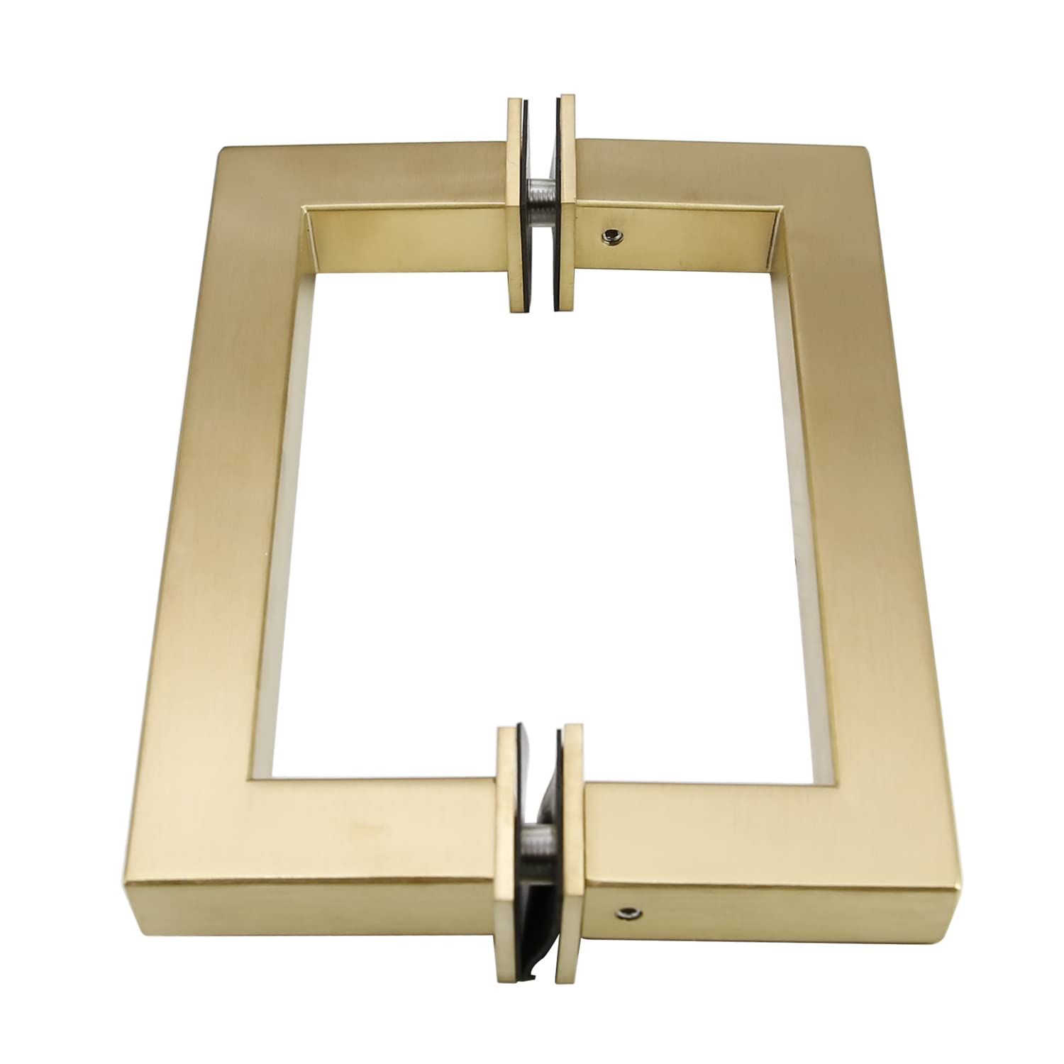 304 Stainless Steel Square Shower Door Pull Handle - 6 Inch, Satin Brass Finish (SSSP152-SG) - Perfect for Modern Bathroom & Shower Enclosure Upgrades