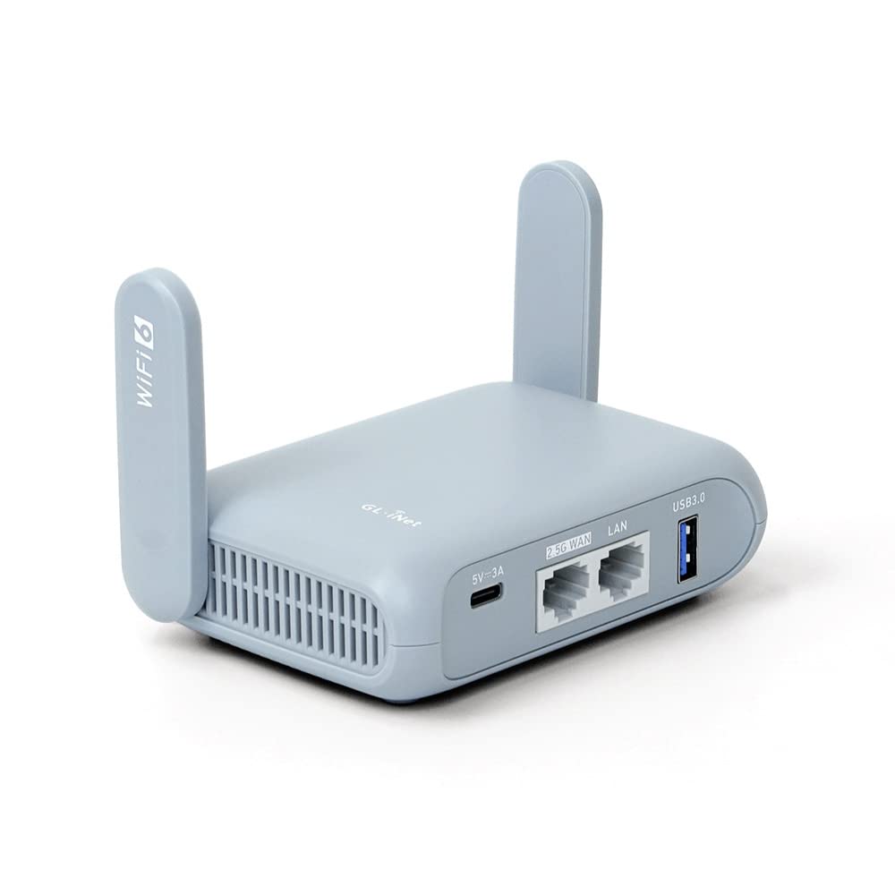 GL.iNet GL-MT3000 (Beryl AX) Portable Travel Router - Pocket-Sized Wi-Fi 6 Gigabit Wireless Router with OpenVPN & WireGuard VPN | Secure Public & Hotel Wi-Fi | Perfect for Cruise Ships, RVs, Airplanes & Hotels | Stay Connected Anywhere