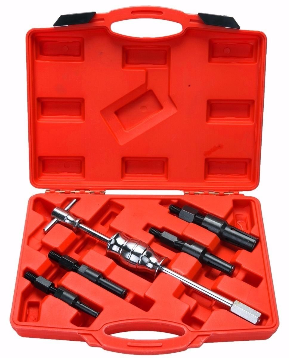 5-Piece Blind Inner Bearing Puller Kit with Slide Hammer - Heavy Duty Bearing Removal Tool Set with Storage Case - Perfect for Automotive, Industrial, and Machinery Repair