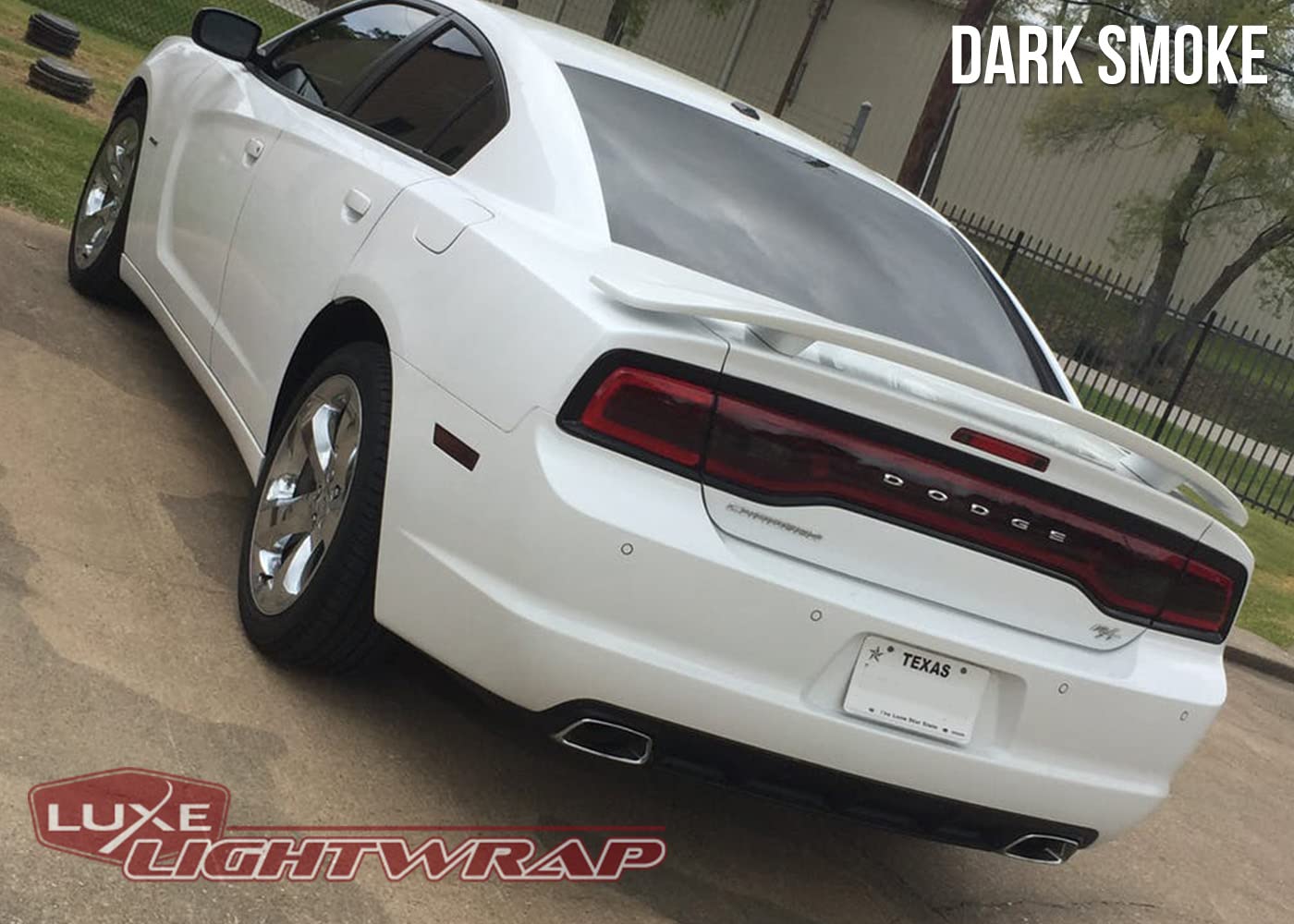 Luxe Auto Concepts 2011-2014 Dodge Charger Tail Light Tint Kit - Dark Smoke Vinyl Overlays for Dodge Charger Taillights | Easy Dry Application LightWrap Film | Enhances Style & Night Visibility for Car Enthusiasts