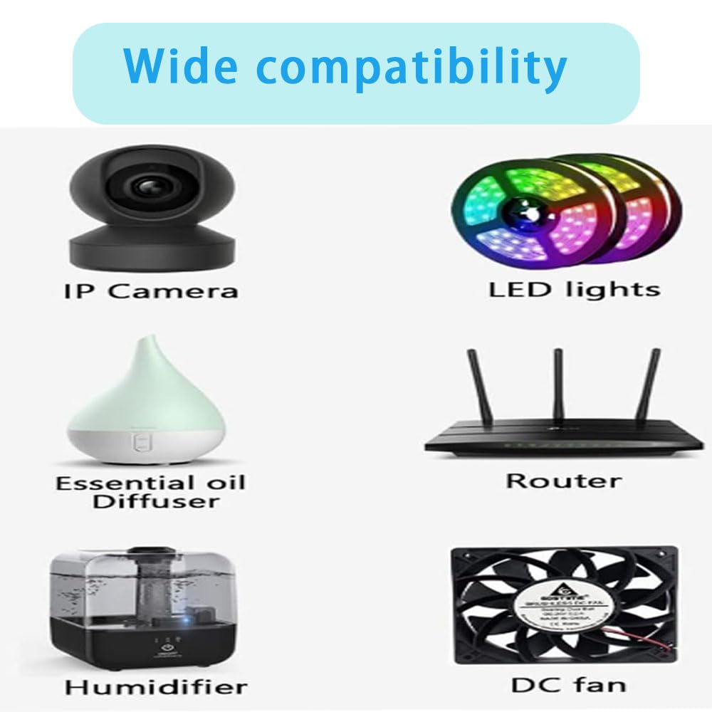 24V 1A 24W Power Adapter AC 100V-240V to DC 24 Volt Charger for Essential Oil Diffuser, Humidifier, PCB Design, Computer Speakers, Home & Office Use