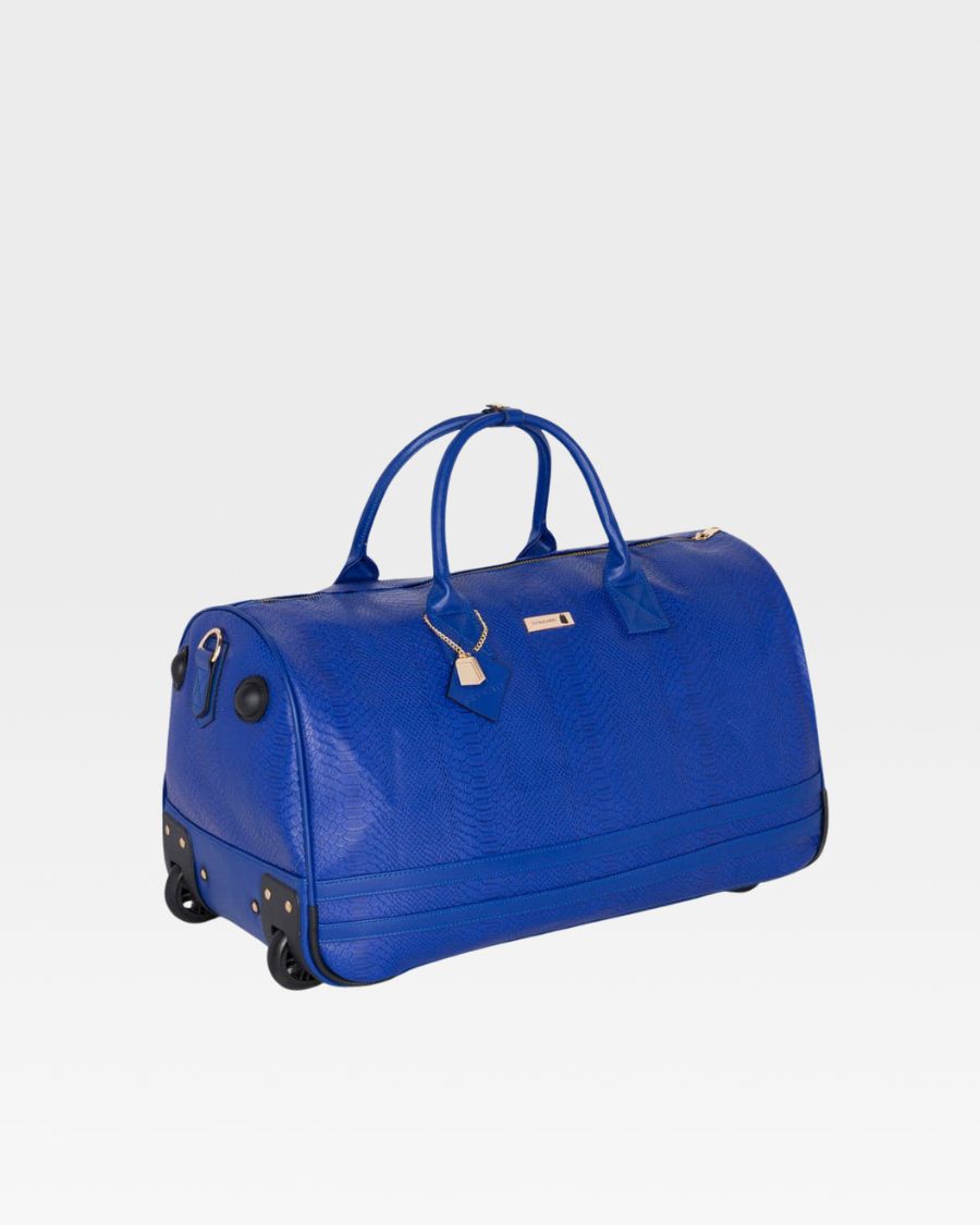 Apollo 1 Rolling Duffle Bag - Royal Blue Travel Luggage with Wheels for Gym, Sports & Weekend Getaways