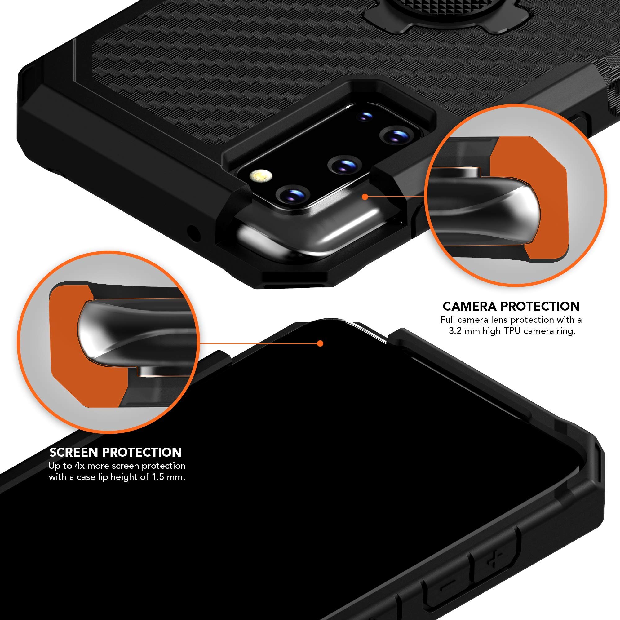 ROKFORM Rugged Magnetic Case for Samsung Galaxy S20 - Shockproof Protective Cover with RokLock Twist Lock & Dual Magnet Technology | Drop Tested Armor (Black) | Perfect for Outdoor Adventures, Work & Daily Protection