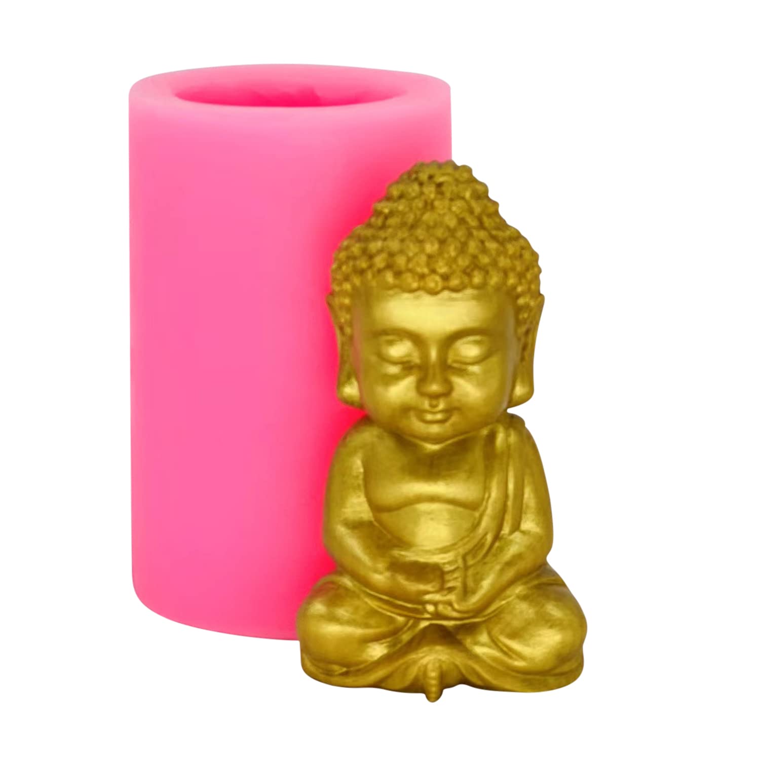 Monqui Molds Premium Silicone Buddha Mold for Candles, Soap Making & Resin Art - DIY Craft Molds for Home Decor, Meditation Spaces & Gift Making
