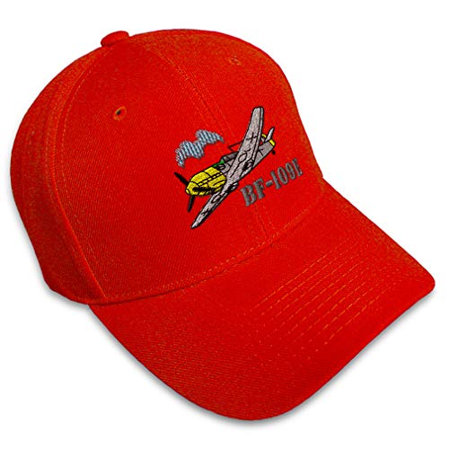 Speedy Pros Embroidered BF-109E Aircraft Baseball Cap - Vintage Military Pilot Hat for Men & Women - Perfect for Aviation Enthusiasts, Car Shows, and Outdoor Activities